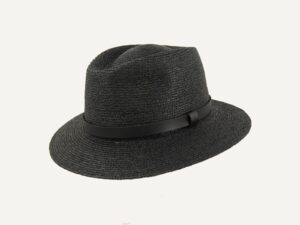 sombrero negro rafia