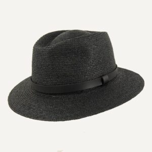 sombrero negro rafia