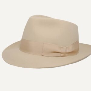 Sombrero clásico pelo de conejo beige