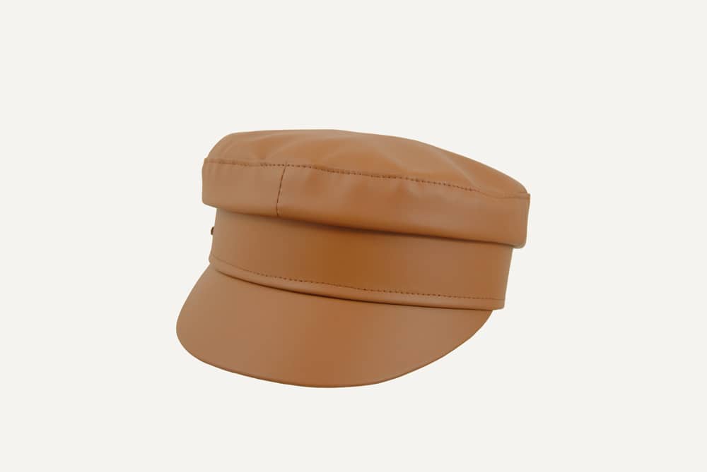 S2004P-Marron Gorra Marinera Imitación Piel Marrón