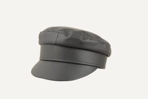 Gorra Marinera Imitación Piel Negra