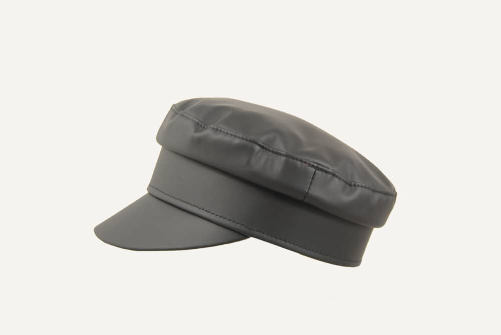 S2004P-Negra-Lado Gorra Marinera Imitación Piel Negra lado