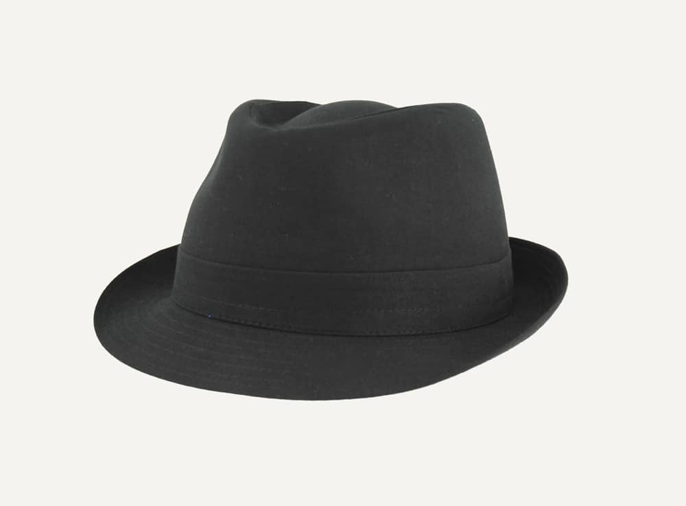 Trilby-Negro-algodón ala corta trilby negro aldogón