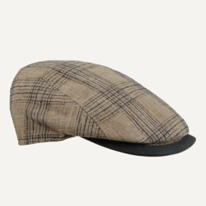 Gorra estilo clásico beige con rayas azules