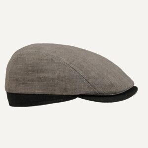 gorra de lino gris