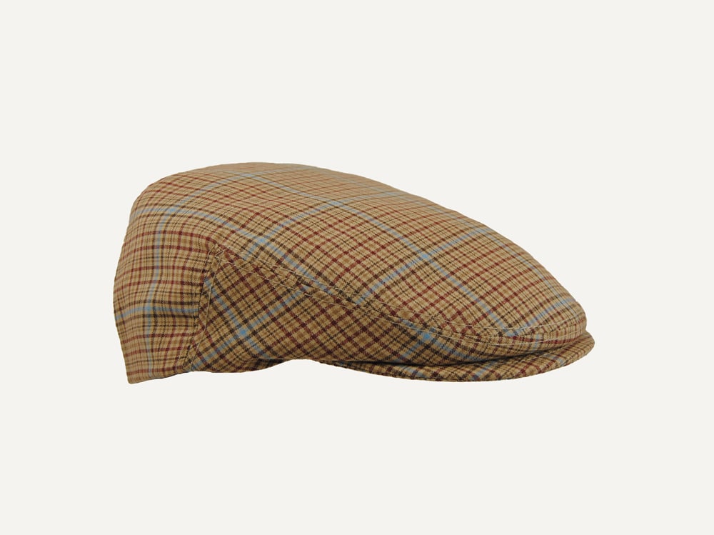 london sellen gorra clásica a cuadros marrones